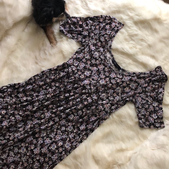 Forever 21 Dresses & Skirts - Forever 21 blue grunge 90’s floral mini dress M